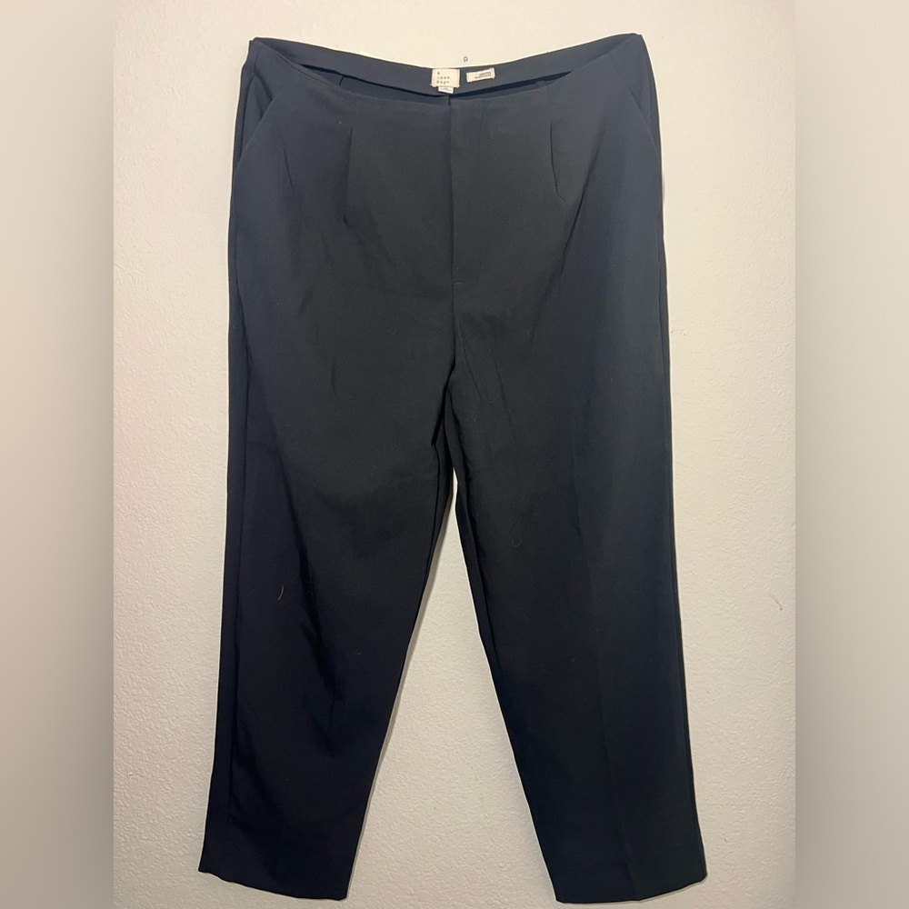 a new day Navy Dress Pants Flat-Front Straight Leg